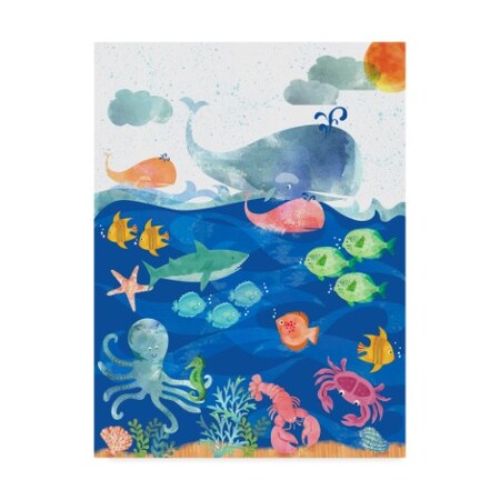 Trademark Fine Art Lisa Powell Braun 'Sea Creatures' Canvas Art, 24x32 ALI42628-C2432GG